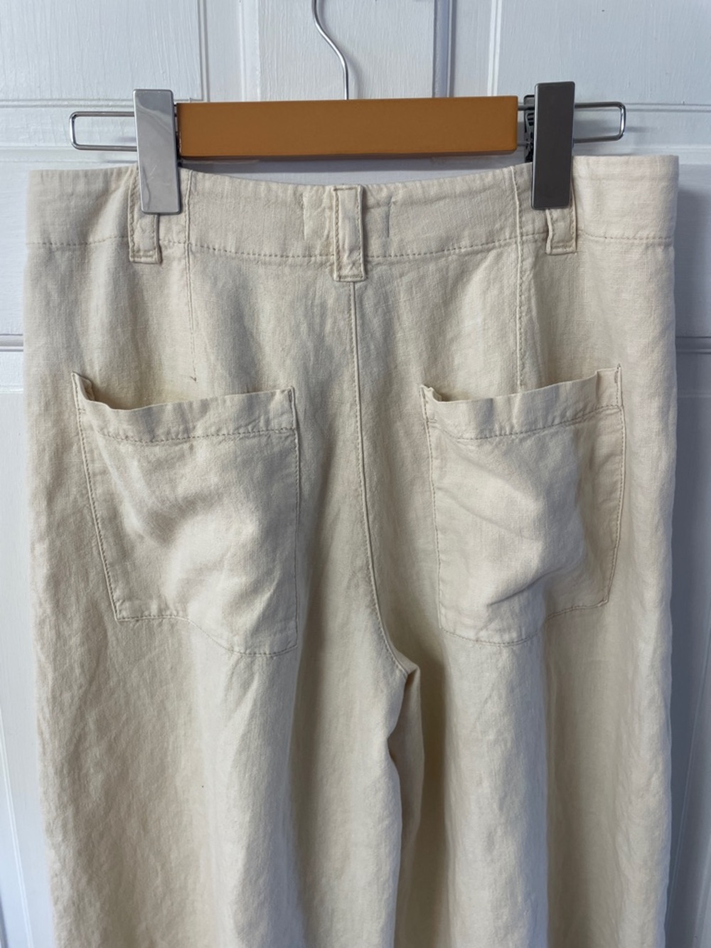 Anthropologie Pilcro Cargo Culottes Linen Blend Cream shorts women’s size 0 - Picture 8 of 15